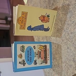 VINTAGE  A.A. MILNE HARDCOVE WINNIE-THE-POOH AND THE HOUSE AT POOH CORNER BOOKS